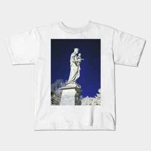 Infrared madonna and child statue Kids T-Shirt